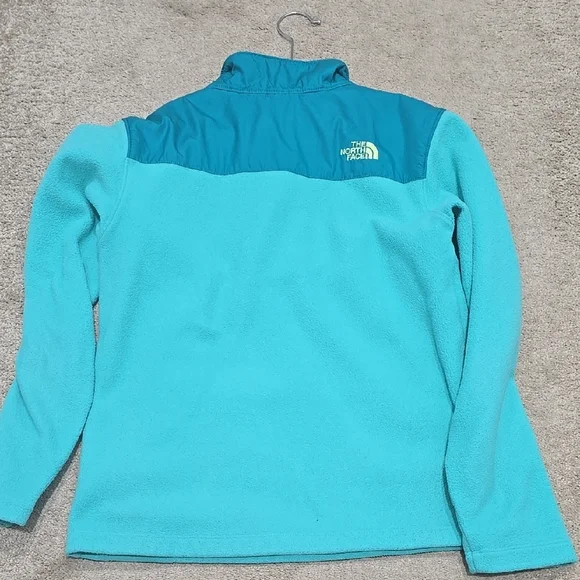 The North Face Turquoise and Aqua Fleece Jacket Girls Size Large (14/16) - Picture 5 of 5